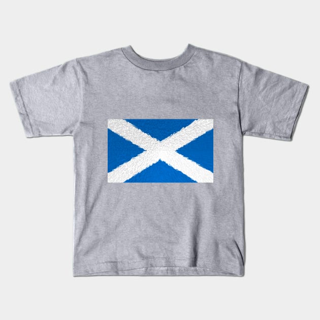 Extruded flag of Scotland Kids T-Shirt by DrPen